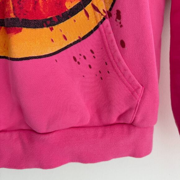 PeaceInWar Fall 24 Hoodie Size Small Pink Bleed Smiley Sweatshirt Streetwear - Picture 7 of 10